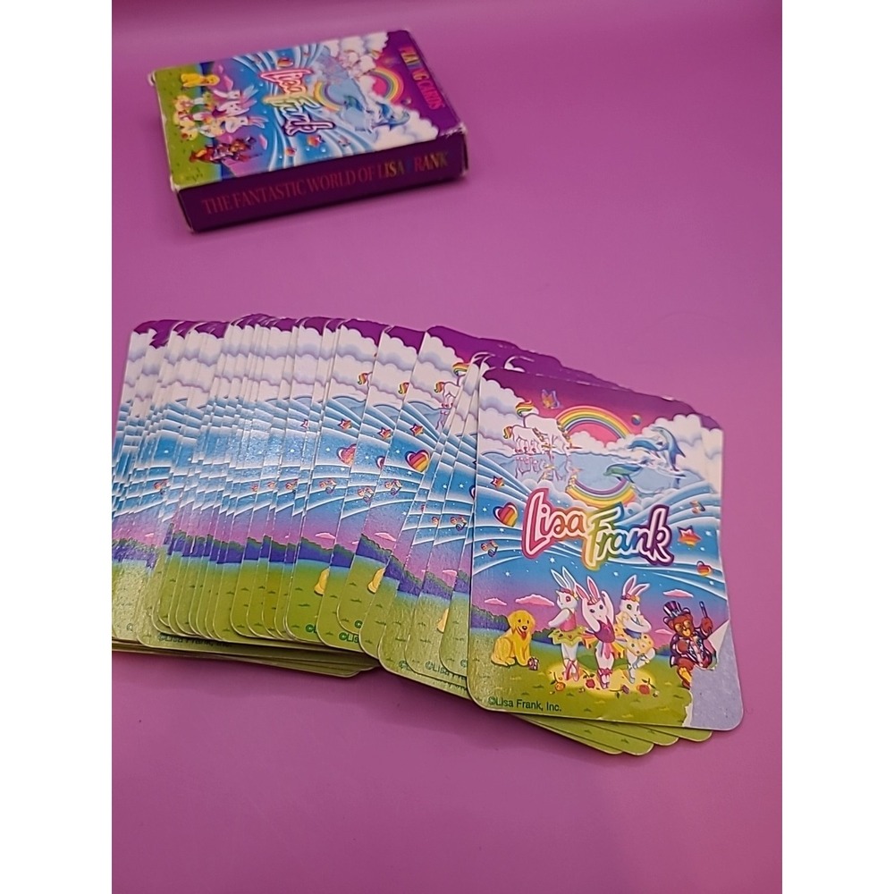 Vintage Lisa Frank Playing Cards Complete w/ Box  & Both Jokers Cards Rare - Picture 12 of 14